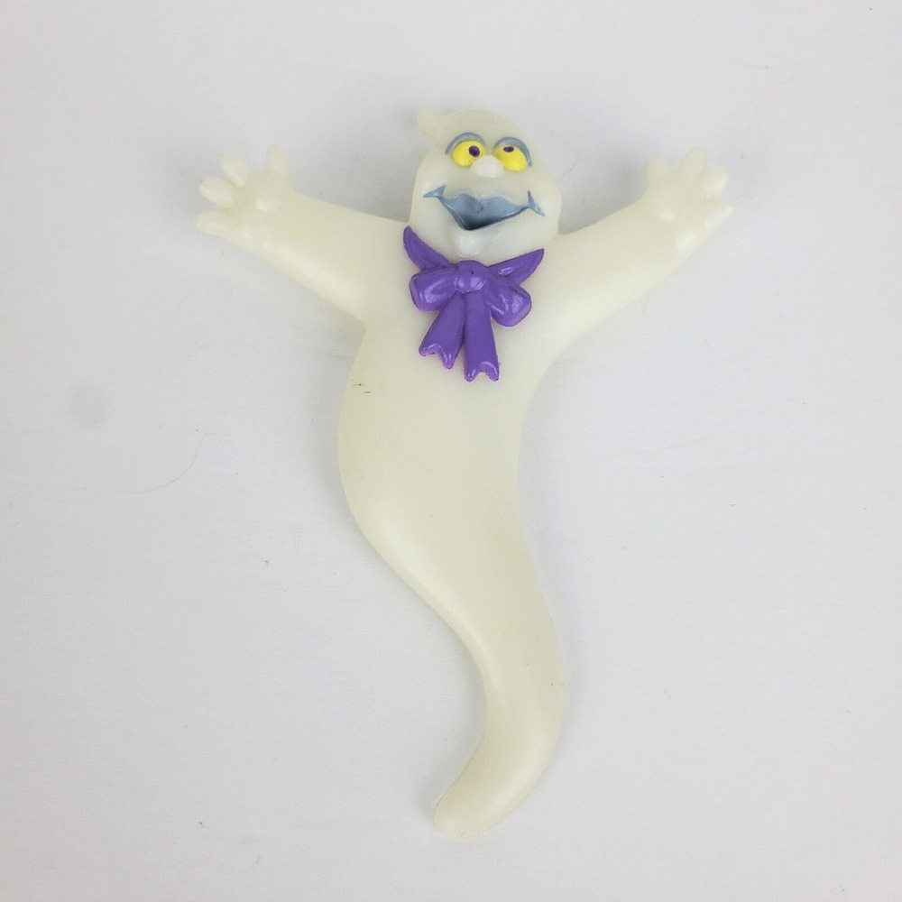 Vintage Hallmark Plastic Resin Ghost Purple Bow Halloween Brooch Pin Jewelry